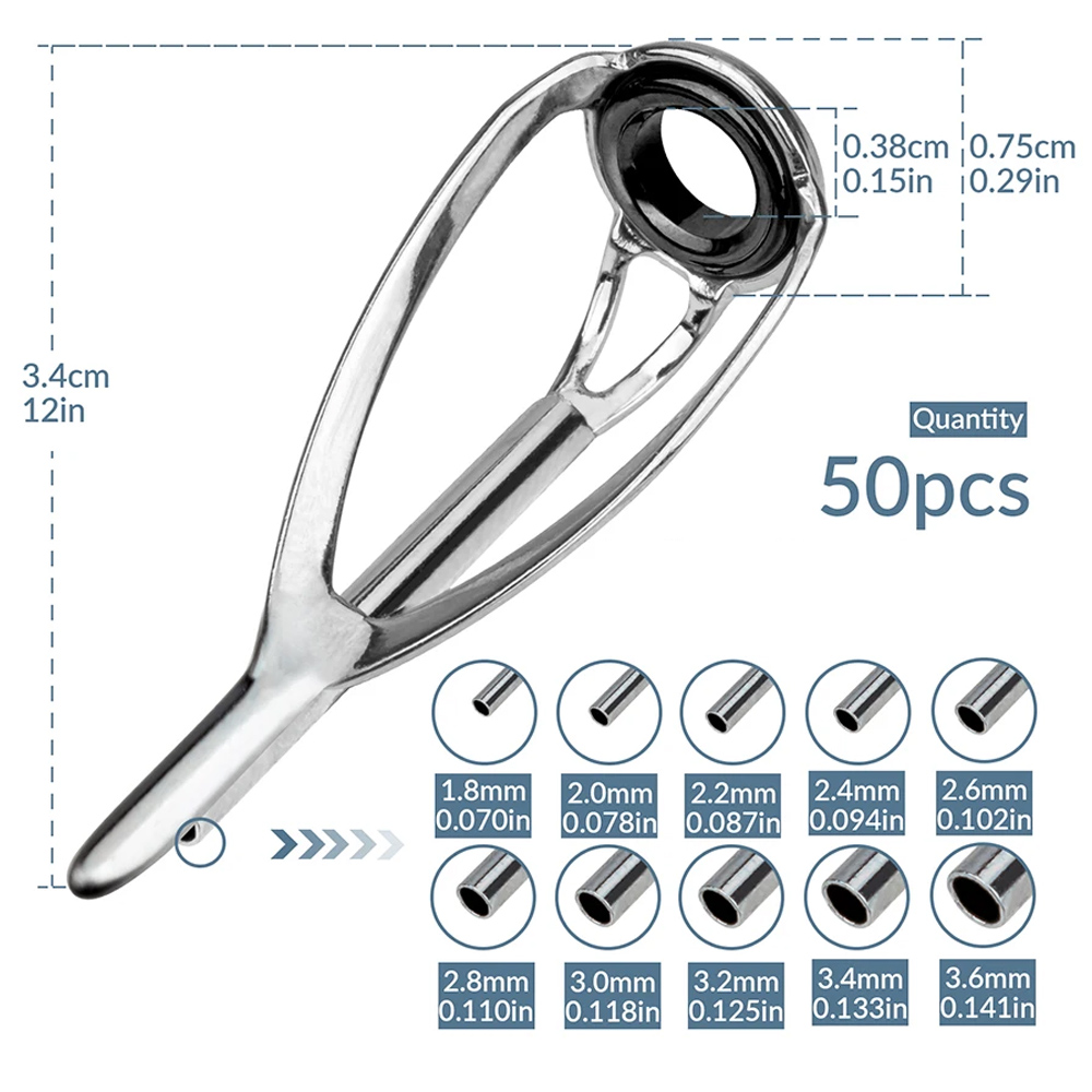 Fishing Rod Tip Replacement - THKFISH 50 pz Guide Canna Da